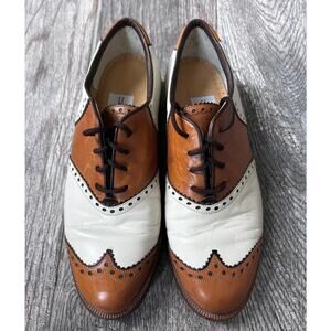 Women Walter Genuin Golf & Dress Shoe Size 6 White Tan